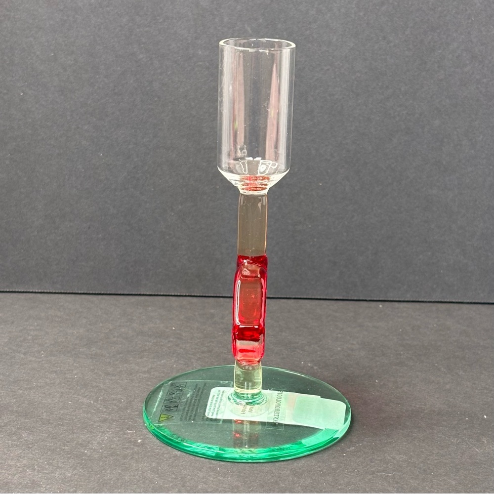 NWT Anthropologie Ceci Glass Candle Holder With Red Lips 5.25” - Picture 3 of 10